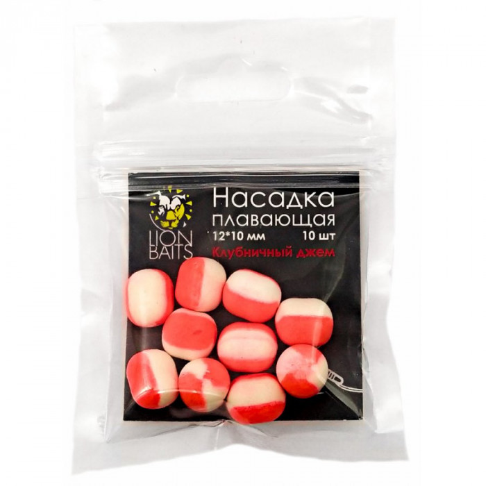 Насадка плавающая двухцветная LION BAITS 12х10мм 10шт