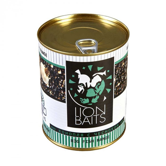 Зерновая смесь LION BAITS Hempseed with Garlic Конопля с чесноком 900мл